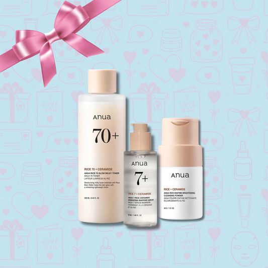 🌾 Anua Ceramide Rice Trio – Cleanser, Toner & Serum