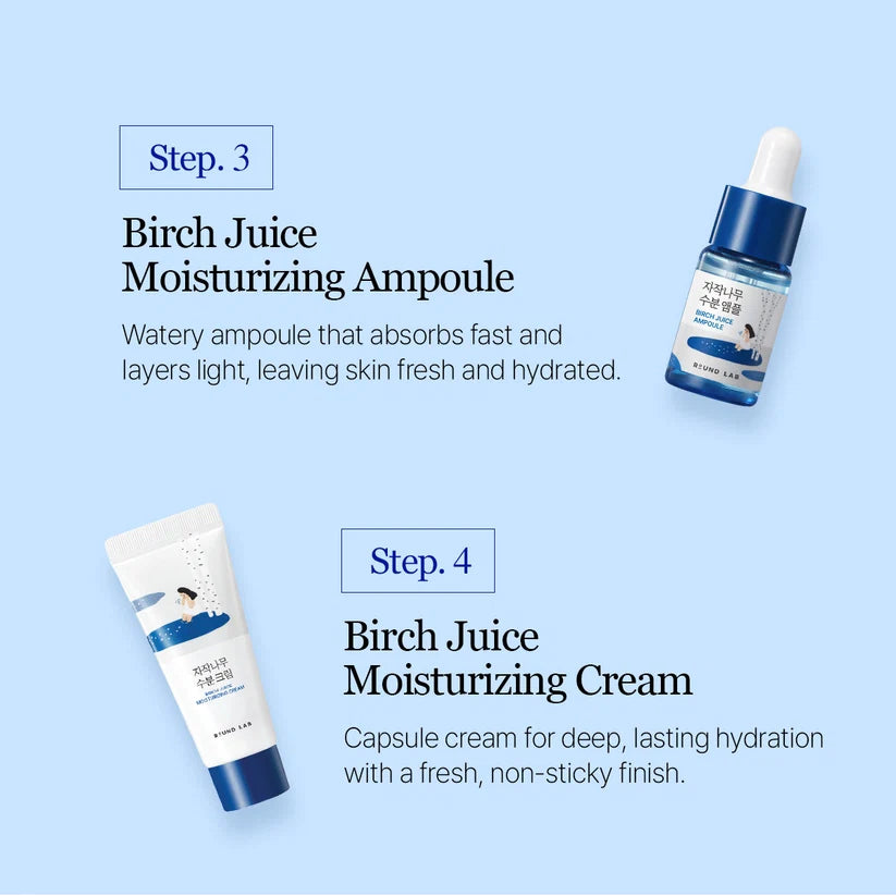 Round Lab Birch Moisturizing Travel Routine Trial Kit