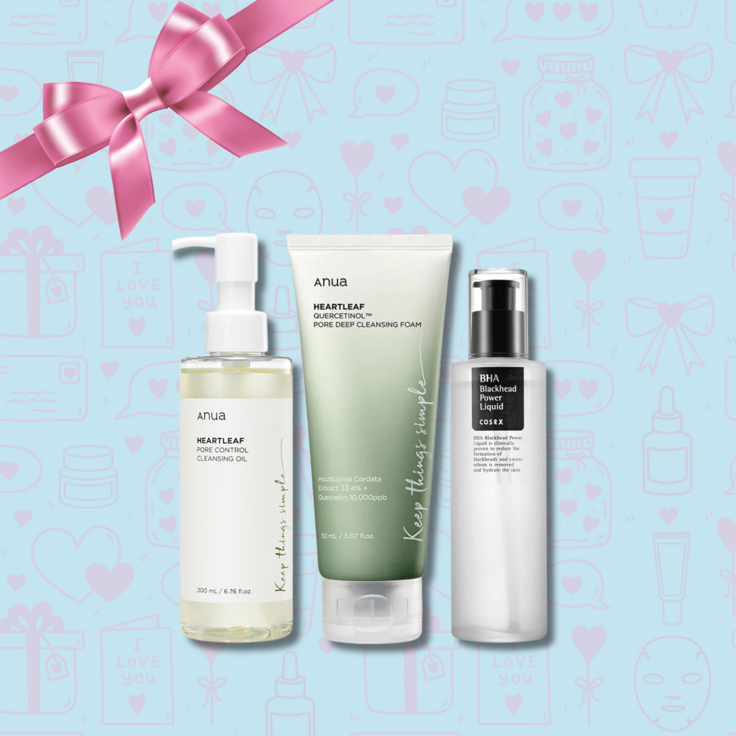 Pore control giftset anua cosrx korean skincare