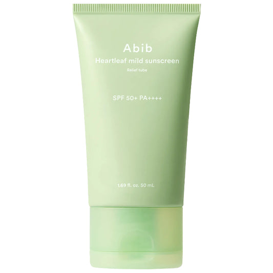 Abib Heartleaf Mild Sunscreen Relief Tube SPF50+ PA++++