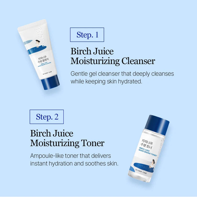 Round Lab Birch Moisturizing Travel Routine Trial Kit