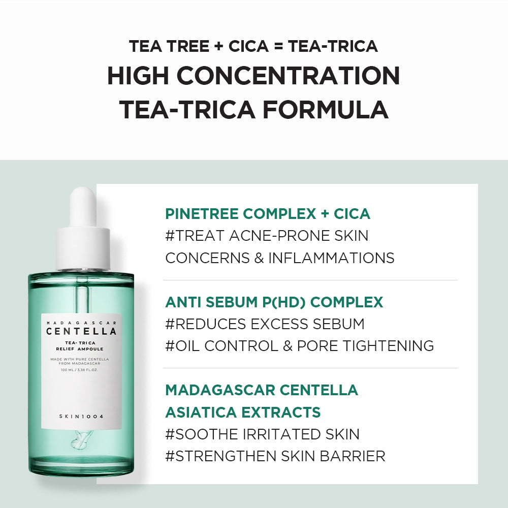 Skin1004 centella Madagascar tea-trica relief ampoule bubustore
