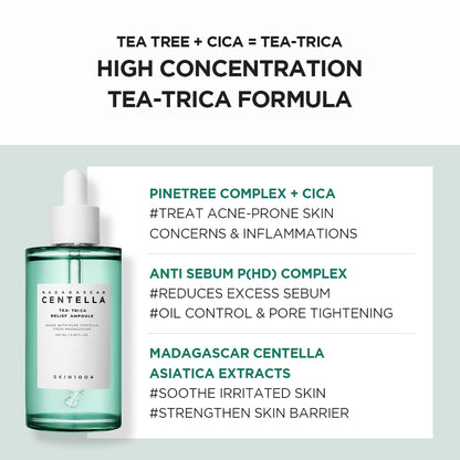 Skin1004 centella Madagascar tea-trica relief ampoule bubustore