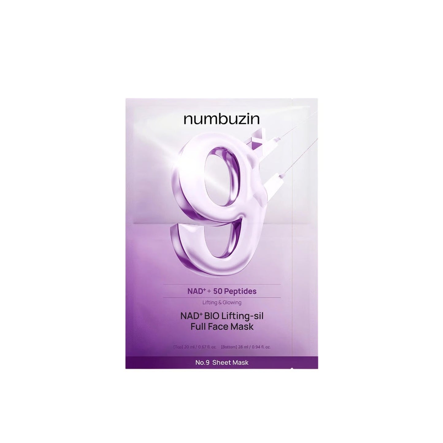 Numbuzin No.9 NAD Bio Lifting Full Cover Facial Mask