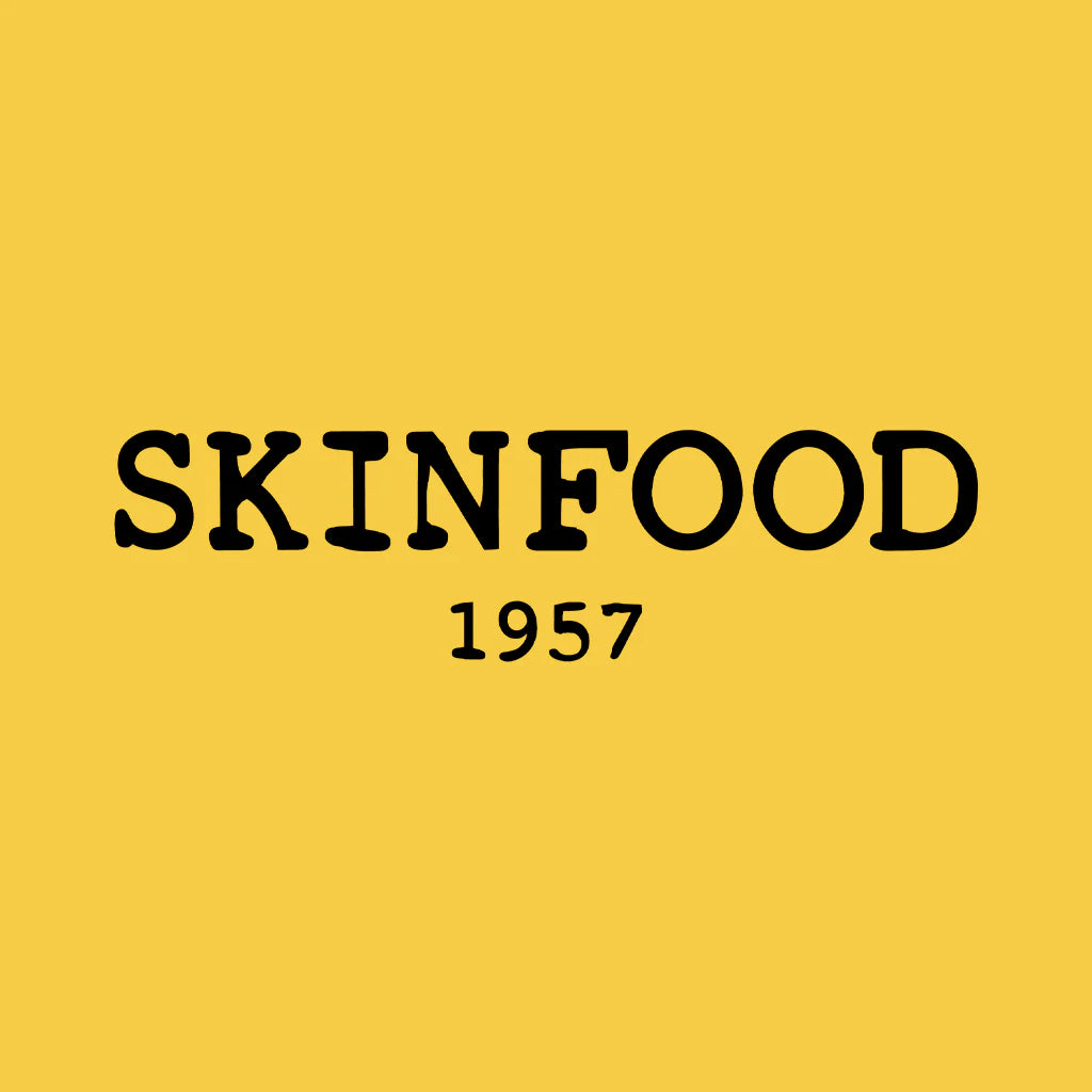 SKINFOOD logo on a yellow background