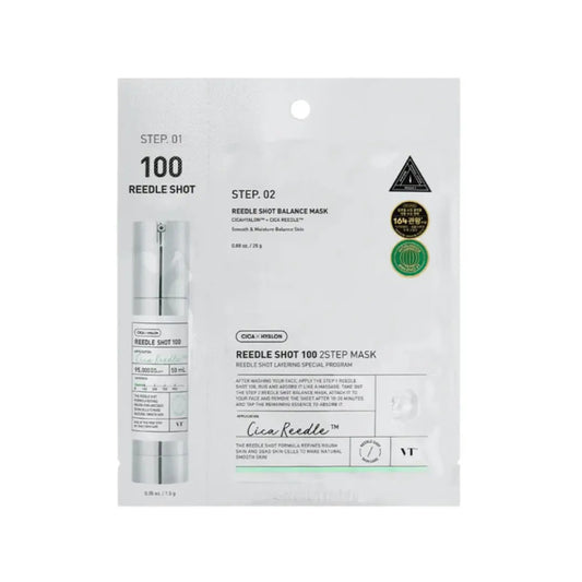 VT Cosmetics reedle shot 100 2 step sheet mask